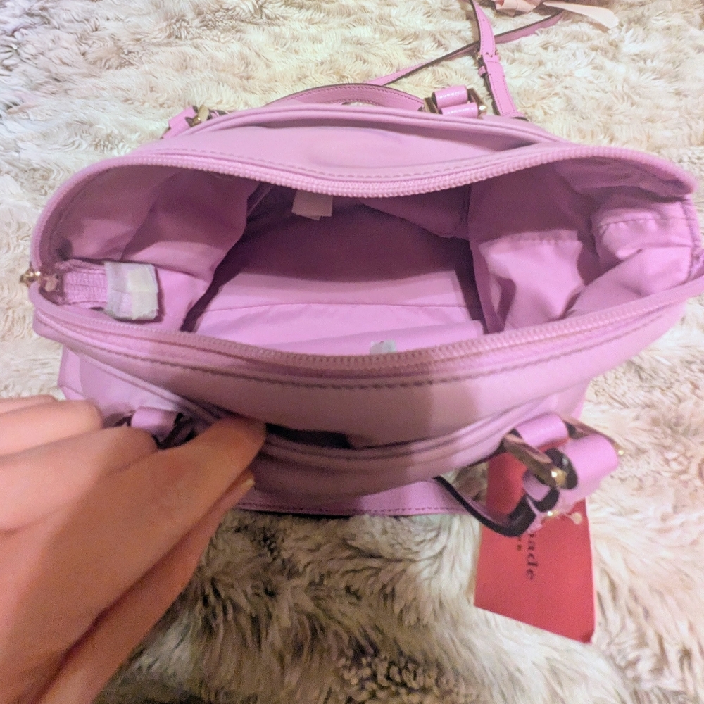 Kate Spade Crossbody Tote - Small Taylor Tote Canvas - Lavendar - NWT - Picture 6 of 8